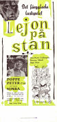 Lejon på stan 1959 poster Nils Poppe Ann-Marie Gyllenspetz Gösta Folke Affischkonstnär: Lars Lindh Katter