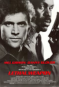 Lethal Weapon 1987 poster Mel Gibson Danny Glover Richard Donner Vapen