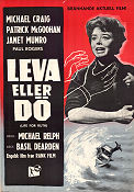 Leva eller dö 1962 poster Michael Craig Patrick McGoohan Janet Munro Basil Dearden