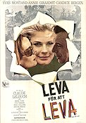 Leva för att leva 1967 poster Yves Montand Annie Girardot Candice Bergen Claude Lelouch