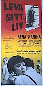 Leva sitt liv 1963 poster Anna Karina Jean-Luc Godard