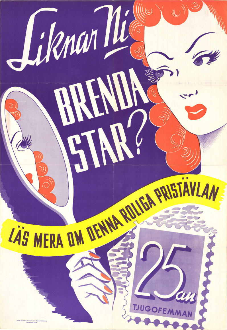 Liknar ni Brenda Star Allers 1943 poster Brenda Starr Dale Messick Från serier