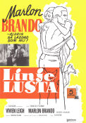 Linje lusta 1951 poster Marlon Brando Vivien Leigh Karl Malden Elia Kazan Romantik
