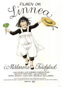 Linnea i Målarens trädgård 1993 poster Lovisa Lamm Sven Lindberg Lena Anderson Animerat Blommor och växter