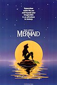 The Little Mermaid 1989 poster Jodi Benson Ron Clements Animerat Musikaler