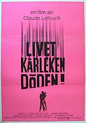 Livet kärleken döden 1969 poster Amidou Claude Lelouch