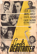 Livets debutanter 1938 poster Louis Jouvet Claude Dauphin Odette Joyeux Marc Allégret