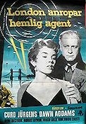 London anropar hemlig agent 1958 poster Dawn Addams