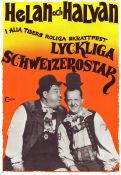 Lyckliga schweizerostar 1938 poster Laurel and Hardy Helan och Halvan Stan Laurel Oliver Hardy Grete Natzler John G Blystone Musikaler