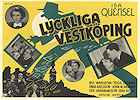 Lyckliga Vestköping 1937 poster Isa Quensel Nils Wahlbom Eric Rohman art