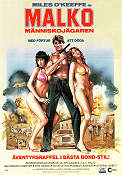 Malko människojägaren 1982 poster Miles O´Keeffe Raimund Harmstorf Dagmar Lassander Raoul Coutard Damer Agenter
