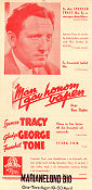 Man gav honom vapen 1937 poster Spencer Tracy Gladys George WS Van Dyke