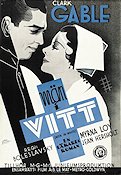 Män i vitt 1934 poster Clark Gable Myrna Loy Medicin och sjukhus