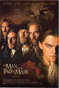 The Man in the Iron Mask 1998 poster Leonardo DiCaprio Jeremy Irons John Malkovich Randall Wallace