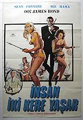 Man lever bara två gånger 1967 poster Sean Connery Akiko Wakabayashi Affischen från: Türkiye Damer