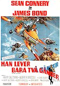 Man lever bara två gånger 1967 poster Sean Connery Akiko Wakabayashi Mie Hama Lewis Gilbert Agenter Flyg
