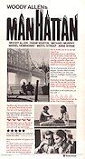 Manhattan 1979 poster Diane Keaton Meryl Streep Woody Allen Broar Romantik