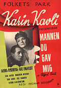 Mannen du gav mig 1951 affisch Karin Kavli Georg Rydeberg Ingmar Bergman Text: Clifford Odets Hitta mer: Folkets park Hitta mer: Theater