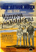 Mannen från vidderna 1953 poster Alan Ladd Jean Arthur Jack Palance Berg