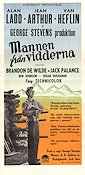 Mannen från vidderna 1953 poster Alan Ladd Jean Arthur Jack Palance Berg