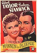 Mannen hon älskade 1937 poster Robert Taylor Barbara Stanwyck Eric Rohman art