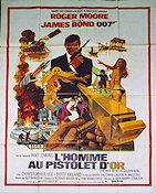 Mannen med den gyllene pistolen 1974 poster Roger Moore Britt Ekland Christopher Lee Vapen