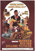Mannen med den gyllene pistolen 1974 poster Roger Moore Britt Ekland Christopher Lee Affischkonstnär: Robert E McGinnis Vapen