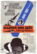Mannen som sköt Liberty Valance 1962 poster James Stewart John Wayne Vera Miles Lee Marvin Edmund O´Brien John Ford