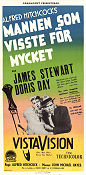 Mannen som visste för mycket 1956 poster James Stewart Doris Day Brenda de Banzie Alfred Hitchcock