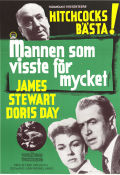 Mannen som visste för mycket 1956 poster James Stewart Doris Day Brenda de Banzie Alfred Hitchcock