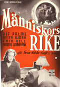 Människors rike 1949 poster Ulf Palme Anita Björk Erik Hell Gösta Folke Text: Sven Edvin Salje
