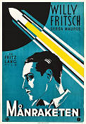 Månraketen 1929 poster Willy Fritsch Gerda Maurus Fritz Lang Rymdskepp