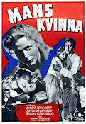 Mans kvinna 1945 poster Gunnar Skoglund Text: Vilhelm Moberg