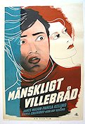 Mänskligt villebråd 1940 poster James Mason Art Deco