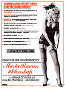 Maria Brauns äktenskap 1979 poster Hanna Schygulla Klaus Löwitsch Ivan Desny Rainer Werner Fassbinder Damer