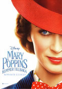 Mary Poppins kommer tillbaka 2018 poster Emily Blunt Lin-Manuel Miranda Ben Whishaw Rob Marshall