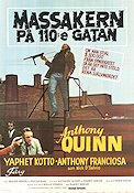 Massakern på 110e gatan 1972 poster Anthony Quinn Yaphet Kotto Anthony Franciosa Barry Shear