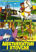 Mästerkatten i stövlar 1969 poster Susumu Ishikawa Kimio Yabuki Animerat Filmbolag: Toei Animation