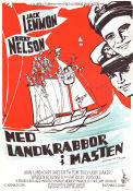 Med landkrabbor i masten 1960 poster Jack Lemmon Ricky Nelson John Lund Richard Murphy Skepp och båtar