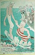 Med muntra musikanter 1923 poster Fyrtornet och Släpvagnen Fy og Bi Lau Lauritzen Strand Danmark
