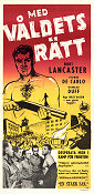 Med våldets rätt 1947 poster Burt Lancaster Hume Cronyn Jules Dassin Film Noir