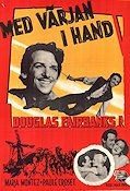 Med värjan i hand 1948 poster Douglas Fairbanks Jr Maria Montez Max Ophüls Äventyr matinée