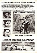 Med vilda farter 1971 poster Steve McQueen Mert Lawwill Malcolm Smith Motorcyklar Dokumentärer