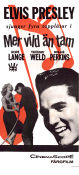 Mer vild än tam 1961 poster Elvis Presley Hope Lange Tuesday Weld Philip Dunne Dans Musikaler