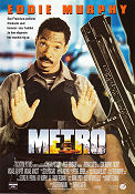 Metro 1997 poster Eddie Murphy Michael Rapaport Thomas Carter Vapen Poliser
