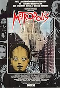 Metropolis 1927 poster Brigitte Helm Alfred Abel Gustav Fröhlich Fritz Lang Robotar