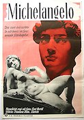 Michelangelo 1941 poster Curt Oertel Konstaffischer Dokumentärer Filmen från: Switzerland