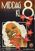 Middag kl 8 1933 poster Jean Harlow