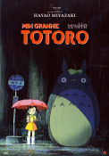 Min granne Totoro 1988 poster Hayao Miyazaki