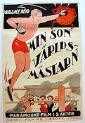 Min son världsmästaren 1922 poster Wallace Reid Boxning